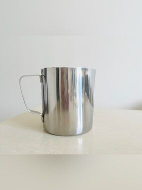 32 oz Large Milk Steamer Frother Pitcher Handle Stainless Steel Coffee Shop